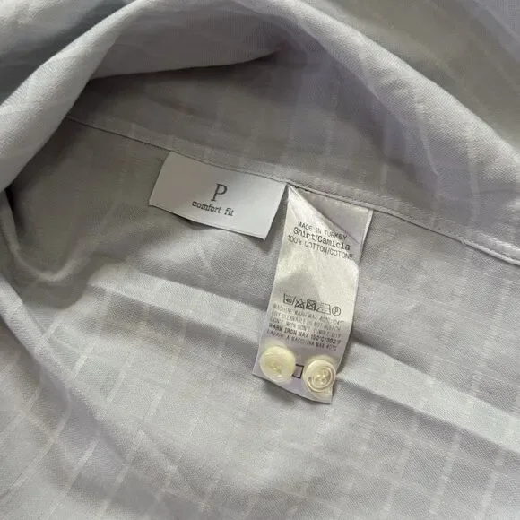 Ermenegildo Zegna Comfort Fit Dress Shirt Check Men’s Size 41/16 Large - Picture 7 of 12